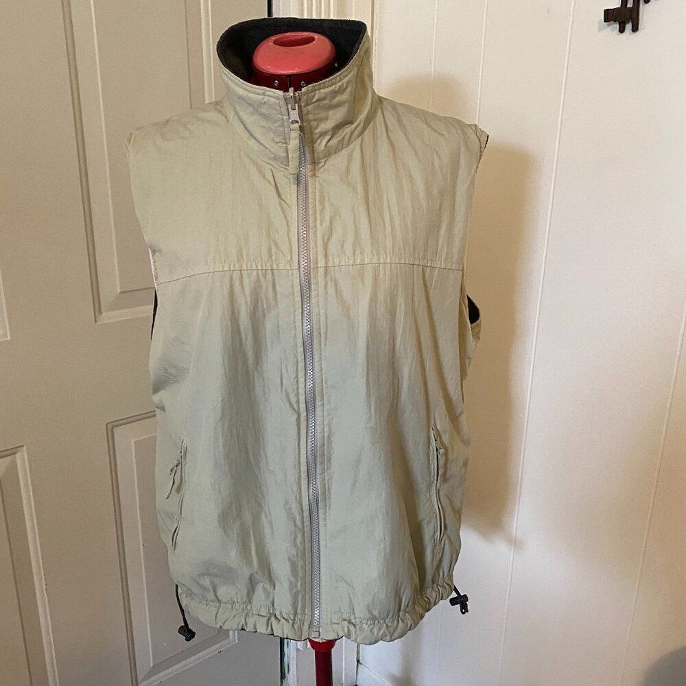 Carolina Colours Lime Green Zip Up Lined Vest Women Size XL